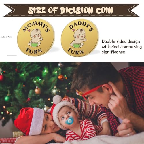 Image of New Parent Decision Coin Funny Pregnancy Gifts for First Time Moms Dads, Cute New Parents Gift Mommy Daddy Couples Gift Ideas, Gag Gift for Shower Birthday Fathers Day
