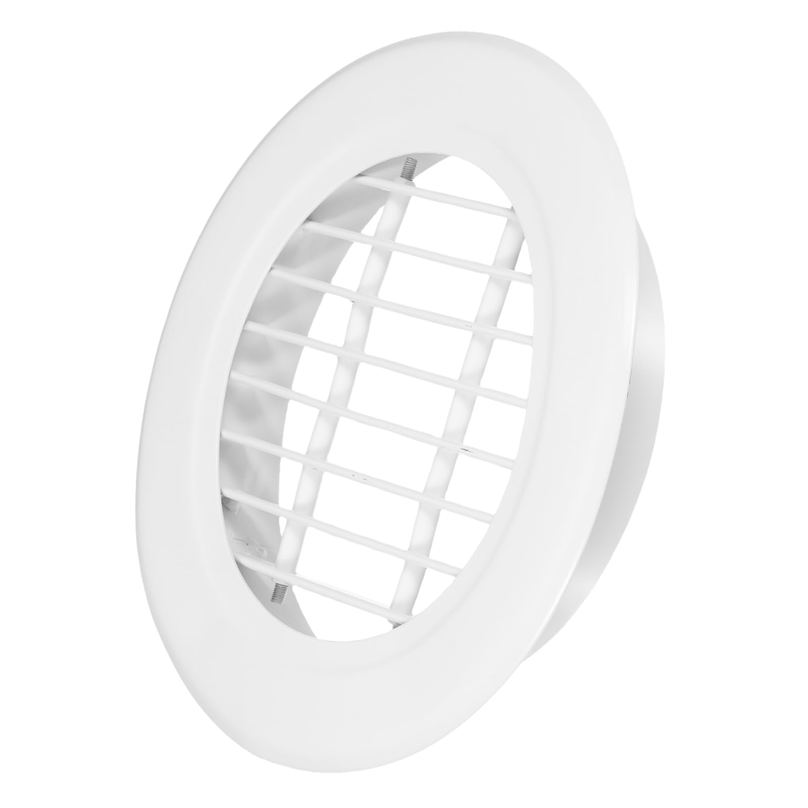 PATIKIL Okrągły otwór wentylacyjny 25 cm, pojedyncza osłona kratki żaluzji, ze stopu aluminium, wentylacja HVAC, do sufitu, ściany, dachu, łazienki, kuchni, garażu, szopy, garażu, biały
