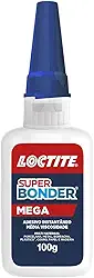 Loctite Super Bonder Mega, Cola Instantânea para Reparos, Cola Transparente para Materiais Diversos, 1x100g