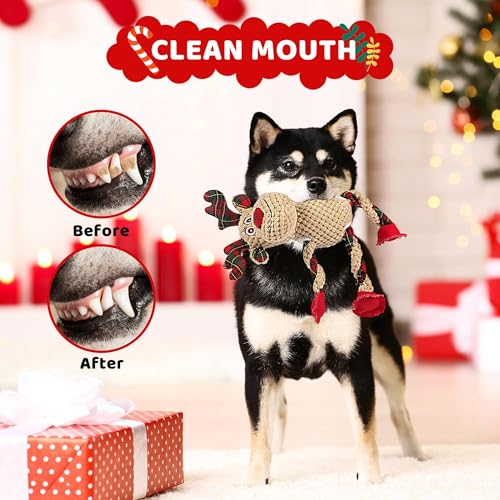 Juguete Navideño para Perros de Peluche, Sonoro y Masticable miniatura 6