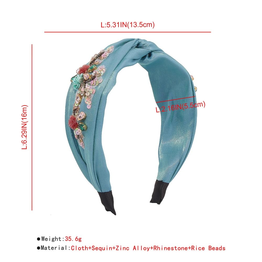 JFDBGU Diadema de Tela Diadema Vintage Floral(3-Pack)