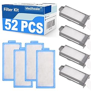 52PCS CPAP Filters for Dreamstation 2- Replacement Filters Compatible with Dreamstation 2: Includes 4 Preassembled Filters+ 22 Pollen Filters+ 22 Ultra-Fine Filters,Reusable Supplies by Medihealer.