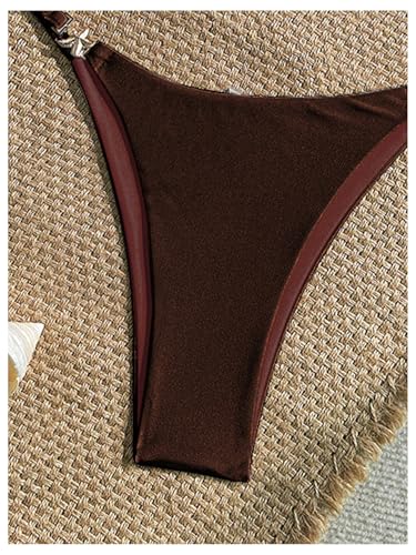 Women's 2 Piece Swimsuit Starfish Decor Padded Boho Bathing Suit Spaghetti Strap Bikini Set4