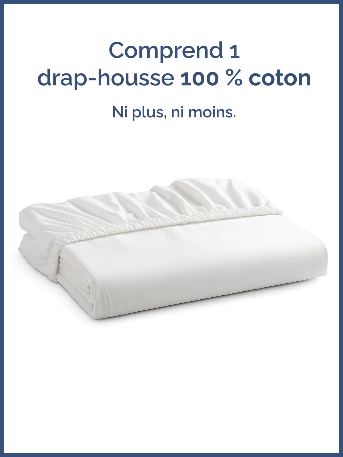 Drap Housse Grand Bonnet 160x200 - Coton Doux 400 Fils 40cm (16") - Blanc | Doux, Confortable, Élastique Intégral, Matelas Épais, Respirant, Infroissable, Qualité Hôtel, Hypoallergénique, OEKO-TEX