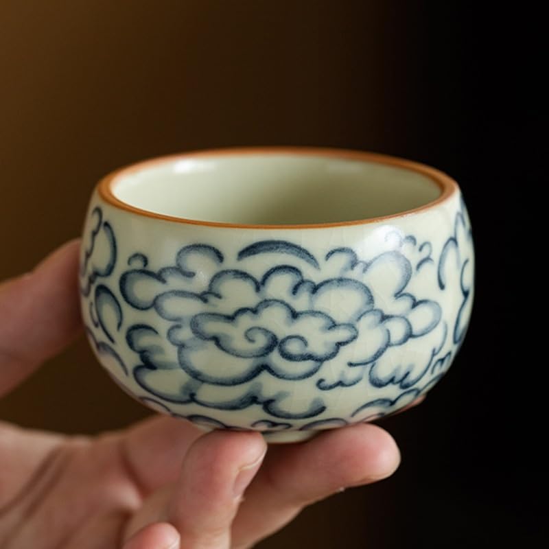 Kung Fu Kubek do herbaty Ceramiczny kubek do herbaty Ru Kiln Master, mały kubek do użytku osobistego, Rooibos, miska, kubki seledynowe małe kubki do herbaty