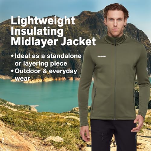 Image of Mammut Mens Outdoor Midlayer Jacket, Warm and Breathable Insulated Performance Zip-Up for Hiking and Running
