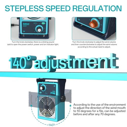 Image of BAKON BK001 Ion Blower, Eliminate Static Electricity, Positive and Negative Charge Generator, Neutralization of Ions, Electronic Production and Maintenance of Anti-Static