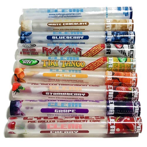 Cyclones Clear Cones 9 Pack - 11 Delicious Flavours!! Free Smell Proof Baggie! (Random Mix)