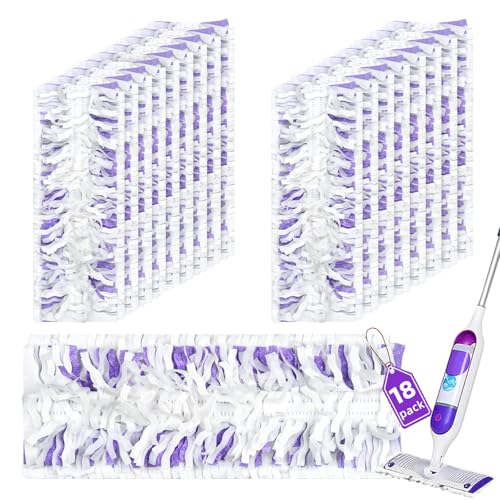 18 Count Disposable Power Mop Refills Compatible with Swiffer Power Mop, Powermop Pads for Multi-Surface Refills Pads for Floor Cleaning, Unscented
