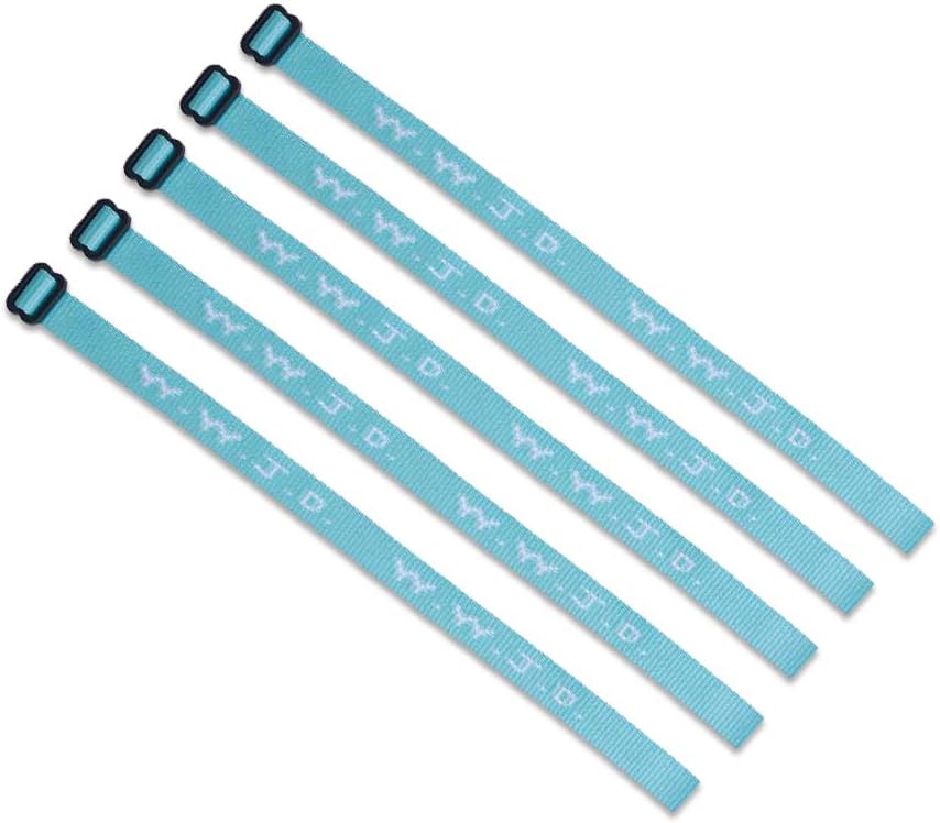 (5) Pack - W.W.J.D. Bracelets - 22 Individual Colors to Choose from - Mix and Match (Turquoise & White)