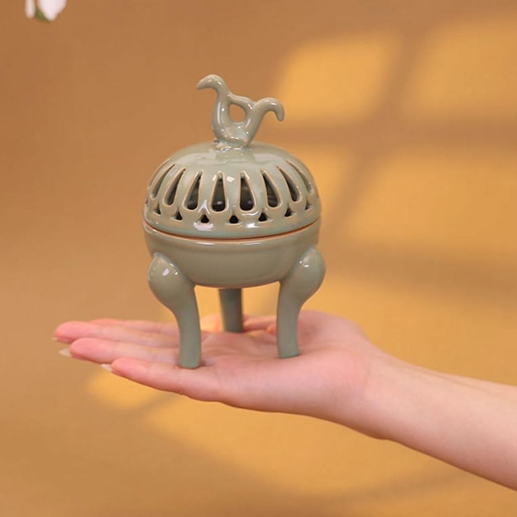 Quemador de incienso de cascada, difusor de aromaterapia de estilo retro, decoración de mesa de cerámica para interiores, quemador de incienso de reflujo