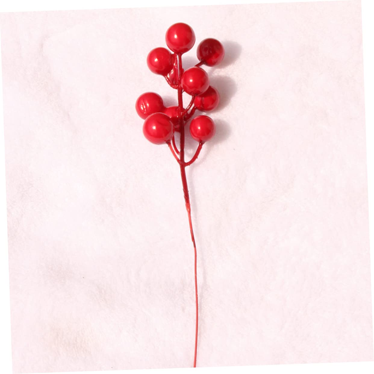 Abaodam 90pezzi Bacche Artificiali Rosse Per Decorazioni Natalizie Materiale Per Composizioni Di Fiori Per Ghirlande Addobbi e Feste Di Matrimonio