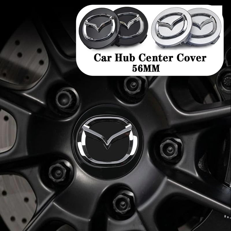 DZPFDC 4 Stück Nabendeckel Für Mazda CX-5 Ab 2012 - 60mm Radkappen Mit Logo