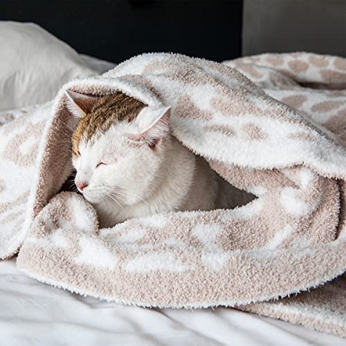 Mh Mylune Home LEOPARDKS Ultra Soft Leopard Throw Blanket (51X63 Inches) Khaki Microfiber Blanket Plush Warm Reversible Cheetah Blanket Leopard Pattern Throw For Couch Bed Sofa thumb #5