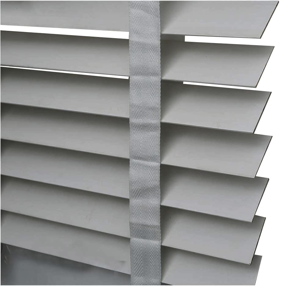 APEX FURNISHINGS Faux Wood Window Venetian Blinds-50mm Slats Tape Trimmable Home Office Windows Blind (Grey, 124cm x 213cm) — image 1
