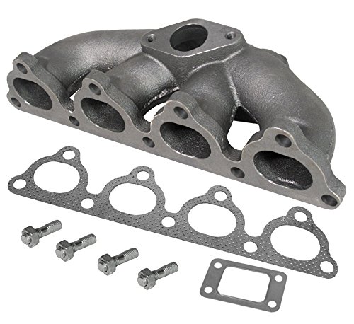 T3 T3/T4 Turbo Flanged Cast Iron Exhaust Manifold Upgrade with Centered 35/38mm Wastegate Flange For D-Series Sohc Engines