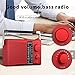 LEOTEC Portable AM FM Radio with Best Reception AC & Battery Operated Big Speaker,Large Tuning Knob,Clear Dial,Earphone Jack for Gift (Red)