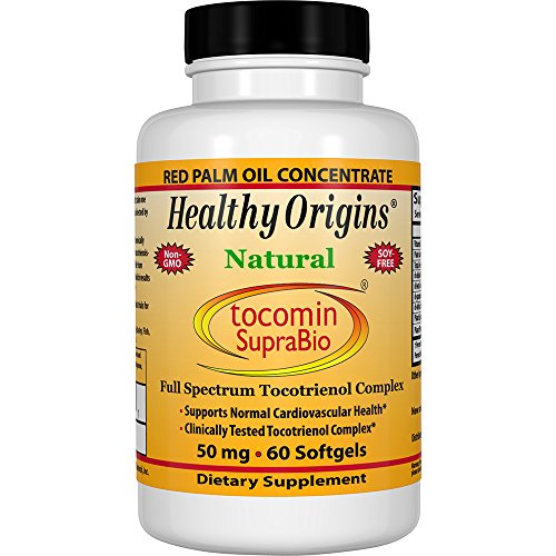Healthy Origins Tocomin Supra Bio Tocotrienols Gels, 50 Mg, 60 Count