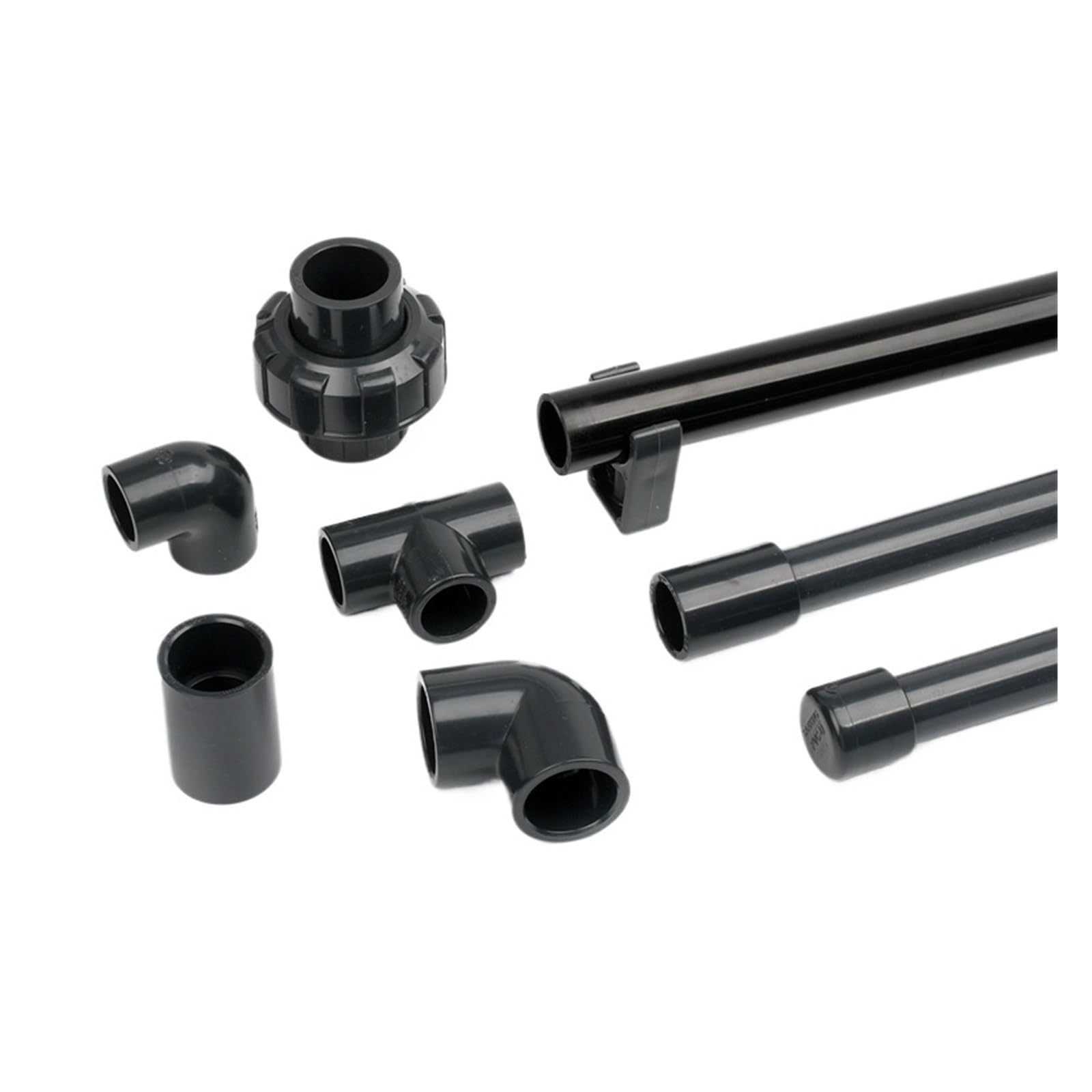 1PC 20~63mm ciemnoszary złącze rury UPVC proste kolanko Tee nawadnianie ogrodu DIY akcesoria zbiornik na wodę akwariową złącza zasilające(UPVC Pipe,63mm (1 PC))