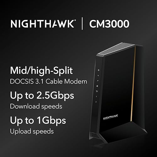 Miniatura 9 de NETGEAR Cable módem Nighthawk (CM2000), compatible con todos los proveedores de cable, incluido Xfinity, Spectrum, Cox, para planes de cable de
