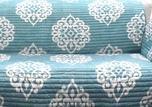 Lush Decor Blue Sophie Furniture Protector-Bold Pattern Armchair Cover #TOP5
