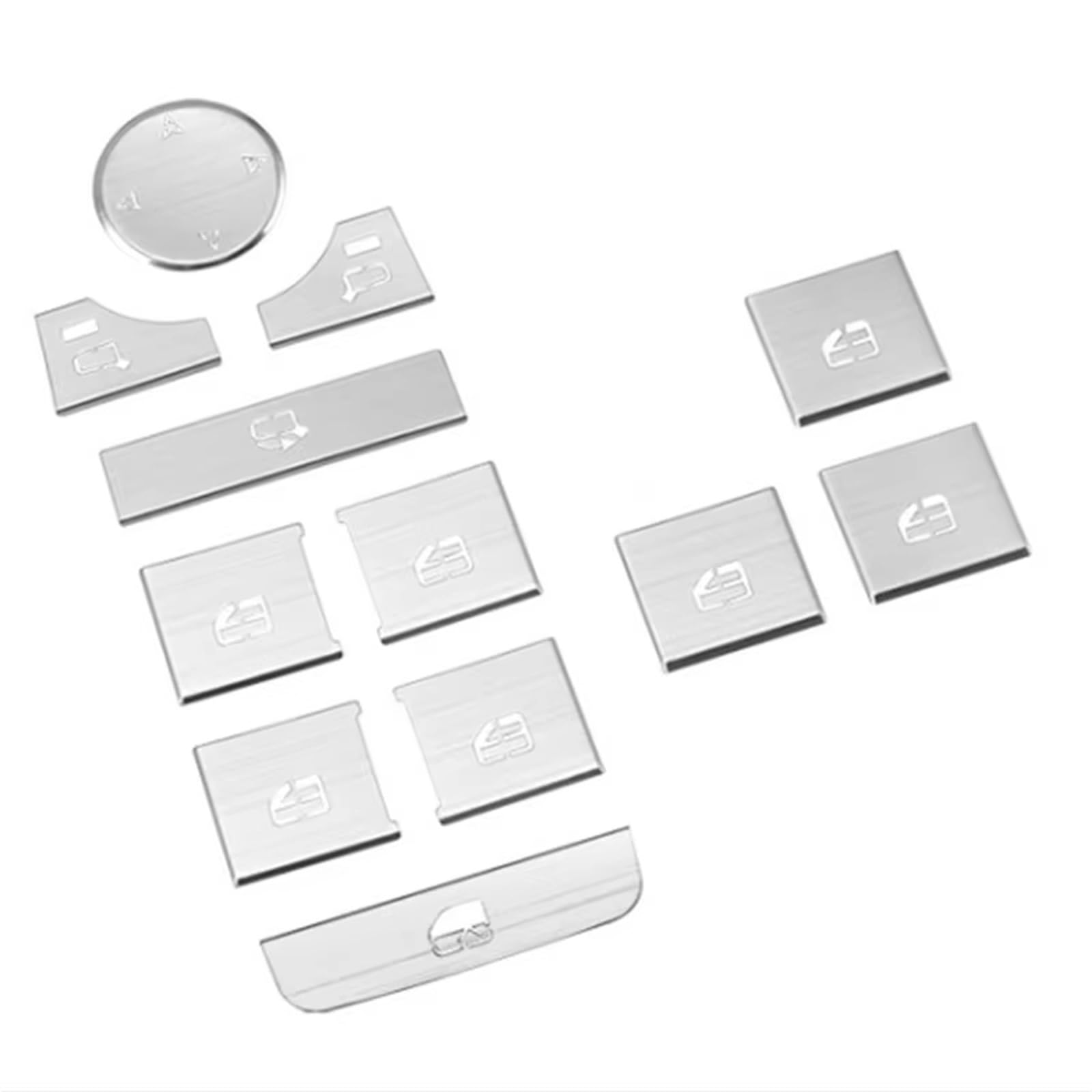 Decorative Stickers Compatible with Mazda 3 for Angkeira BP CX30 CX-30 DM 2019 2020 2021 2022 2023 Car Window Lift Button Cover Sticker(Silver)
