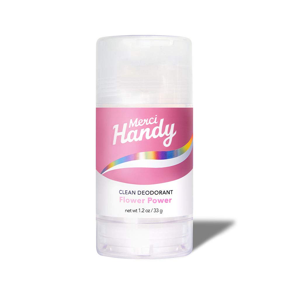 Merci Handy Deodorant - Vegan, Gluten Free, Cruelty Free - Aluminum Free, Sulfate Free - 33g (Flower Power)
