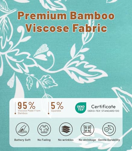 Image of NACHILA Bamboo Viscose Pajamas for Women Lace V Neck Capri Pants Pjs Set