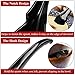Lawei 24 Pack Soup Spoon Melamine Asian Ramen Spoons, 6 Inch Chinese Won Ton Soup Spoon Rice Spoon, Ultra-fine Spoon for Cereal Stews Pho Wonton Dumpling Miso Notch and Hook Style, Black