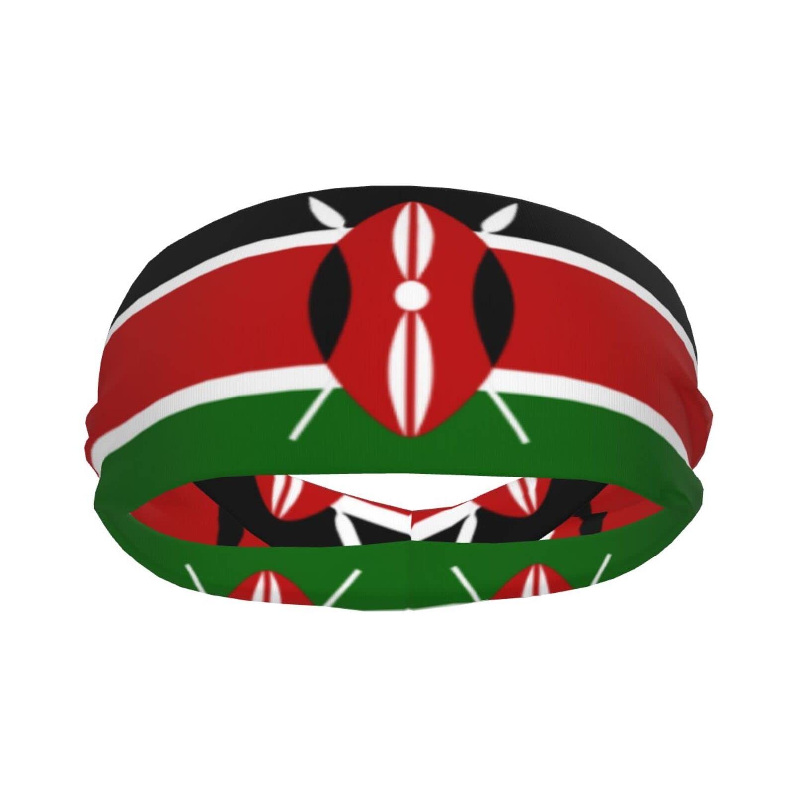Kenya Flag Headbands Sweatband Sports Headband Moisture Wicking Workout Sweatbands for Men Women