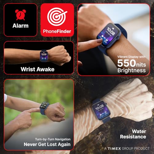 Image of TIMEX iConnect Navigator 1.83 inch(4.6cm) Display with Turn By Turn Navigation & BT Calling Smartwatch for Unisex - TWIXW902T