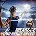 TGU Tennis Radar Guns Speed Sensors (Hands-Free) - Measure Serve, Racquet & Ball Speed, High Tech Gadget & Gear for Tennis Players, Black (NIS022132035)