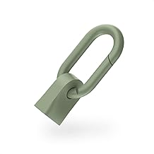 CIO Carabiner Cable Holder CtoC (Type-C/USB-C) Connector Cover for USB Cable (Moss Green, USB-C)