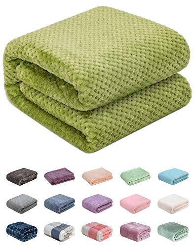 Image of Fuzzy Throw Blanket, Plush Fleece Blankets for Adults, Toddler, Boys and Girls, Warm Soft Blankets and Throws for Bed, Couch, Sofa, Travel and Outdoor, Camping (Throw(50"x70"), L-Avocado)