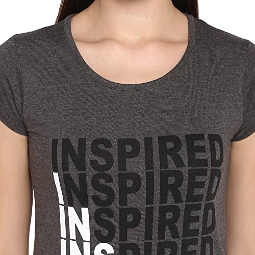 Image of Modeve Women Printed Cotton Blend Half Sleeve Round Neck T-Shirt for Summer