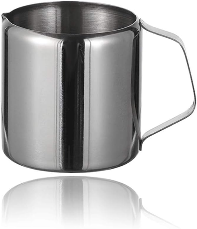 VAVAMAX(1oz/2oz/3oz/5oz/10oz Stainless Steel Milk Jug Measuring Cup for Coffee, Milk Cup (3oz)