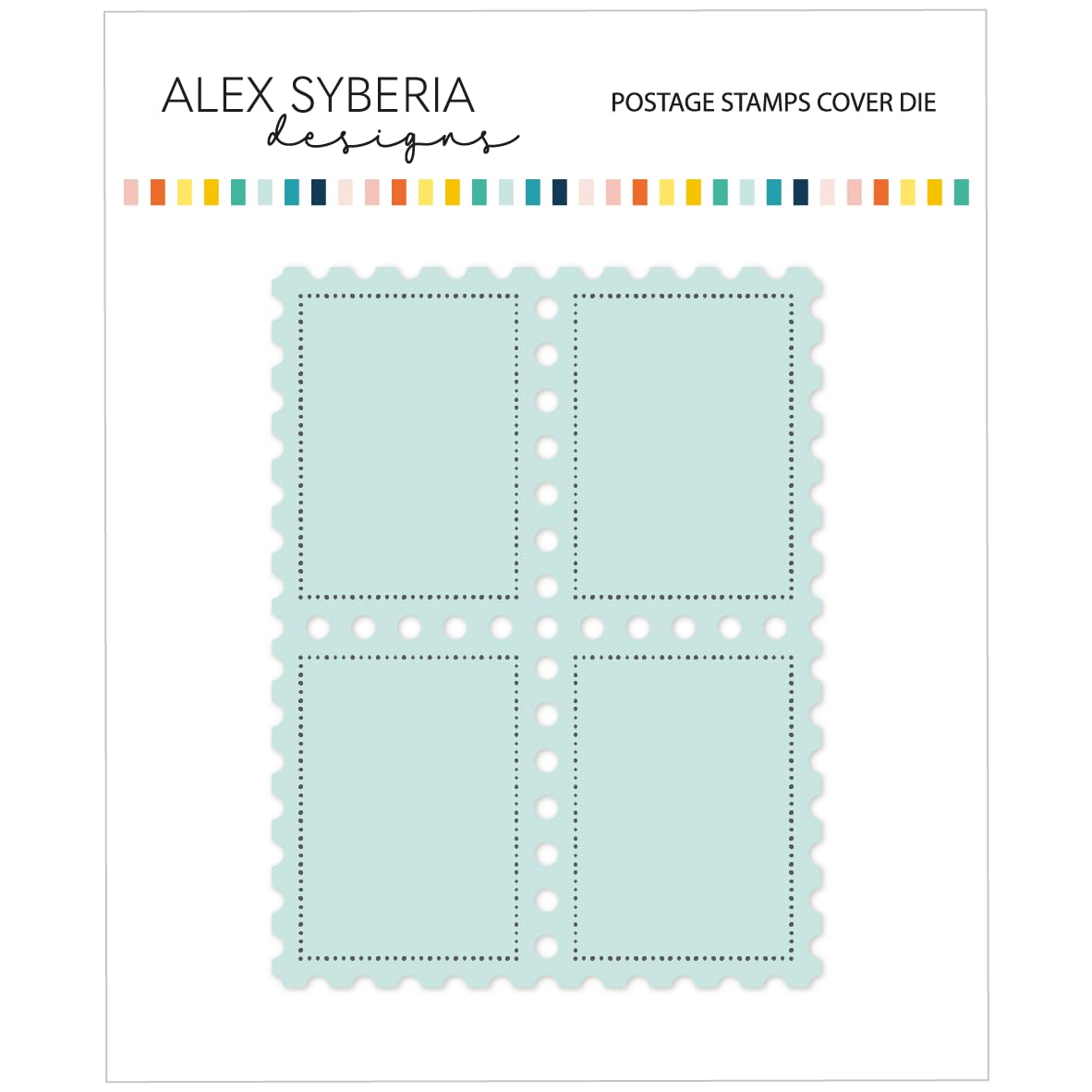 Alex Syberia Designs Postage Stamps Cover Die, White