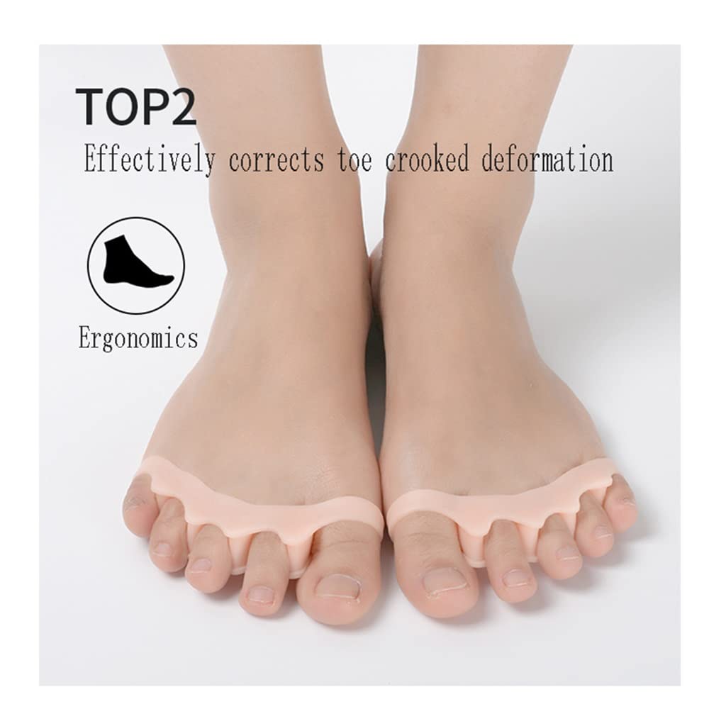 Zehenglätter, Zehenspreizer für überlappende Zehen, Gel-Silikon-Glätteisen-Korrektor, Spreizer, Abstandshalter für Hallux Valgus und krumme Zehen