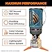 Jetboil Flash 1.0L Portable Fast Boil Stove for Camping and Backpacking with 1-Step Auto Ignition, Propane/Isobutane Burner with Cooking Cup, Ocean Topo