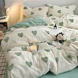 Matériau de qualité supérieure:Le devant de la housse de couette et de la taie d'oreiller en fourrure de lapin synthétique est en tissu pelucheux 100% microfibre et le dos est en tissu flanelle ultra-doux.Résistance à la décoloration,au plissement,au boulochage.Ajoutez une touche de charme et de couleur à votre chambre.Offre également une chaleur optimale et une respirabilité agréable.