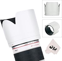 JJC Reversible Lens Hood for Canon EF 70-200mm f/2.8L IS III & II USM | ET-87 Replacement, White, Button Lock