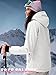 FREE SOLDIER Damen Winterjacke Wasserdicht Atmungsaktiv Warme Fleece Gefütterte Ski Jacke Outdoor Winterregenjacke mit Kapuze und Vollständig Versiegelte Nähte (Weiß,M)