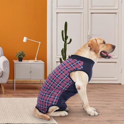 Ioensy Traje de recuperação para cães, evite lamber roupas noturnas para cães (tamanho L), roupas re