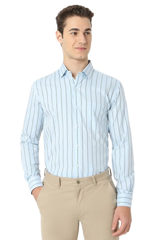Image of Men's Striped Cotton Formal Shirt