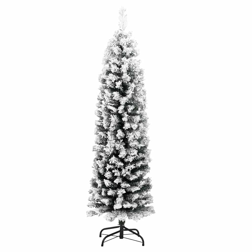 150 cm zielona sztuczna choinka z ciepłą białą diodą LED, smukła konstrukcja i wytrzymały stojak, zasilanie USB do bezpiecznego użytku wewnątrz i na zewnątrz, dekoracja FES