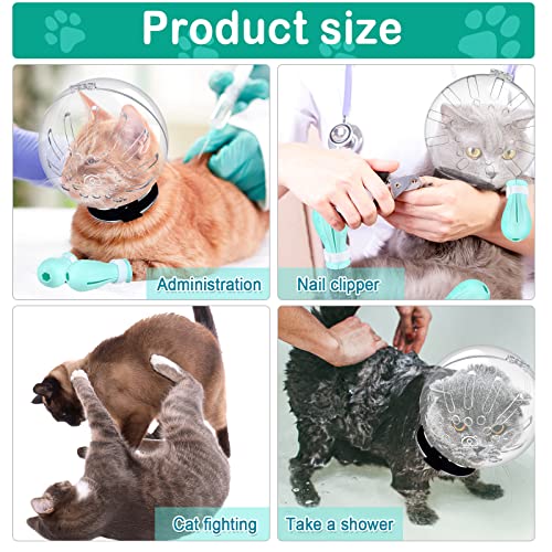 Katzen-Maulkorb für die Fellpflege, verstellbare Kapuze mit Pfotenabdeckungen, atmungsaktiv, Anti-Biss-Maulkörbe, Anti-Kratz-Stiefel, Silikon, Muschi-Schuhe, Stiefel, Kätzchen-Potenschutz für