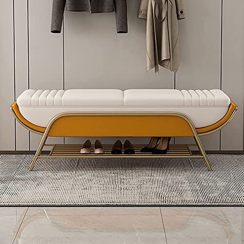 Tabouret d'extrémité de lit moderne pour ranger et s'asseoir