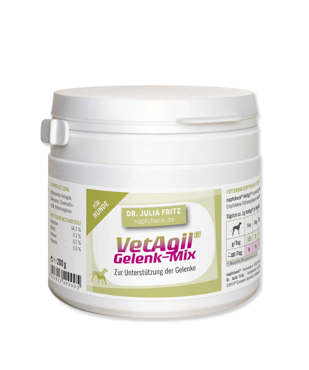 napfcheck VetAgil Gelenk-Mix - zur Unterstützung der Gelenke - für Hunde - 200 g