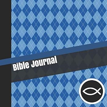 Paperback Bible Journal: Teen Boys Daily Bible Reading and Prayer Notebook with Modern Blue Argyle Cover Book