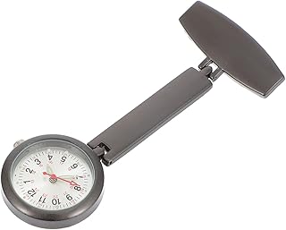 Relógio de bolso com clipe de relógio de enfermagem, relógio digital, broche de enfermagem, carretel, relógio de lapela de médico, relógio de peito de estudante, enfermeira, relógio pendurado, colar, relógio de vidro comum espelho fofo, Conforme mostrado., 9X3.5CM, Centímetros